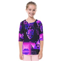 Counting Coup Ultraviolet Kids  Quarter Sleeve Raglan T-shirt