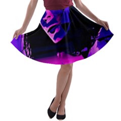 Counting Coup Ultraviolet A-line Skater Skirt by MRNStudios