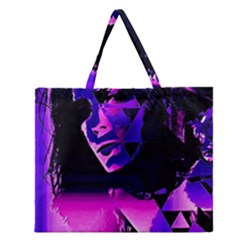 Counting Coup Ultraviolet Zipper Large Tote Bag