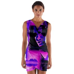 Counting Coup Ultraviolet Wrap Front Bodycon Dress