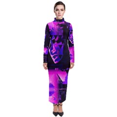 Counting Coup Ultraviolet Turtleneck Maxi Dress