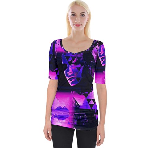 Counting Coup Ultraviolet Wide Neckline T-shirt by MRNStudios