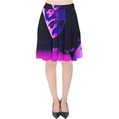 Counting Coup Ultraviolet Velvet High Waist Skirt by MRNStudios