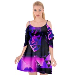 Counting Coup Ultraviolet Cutout Spaghetti Strap Chiffon Dress