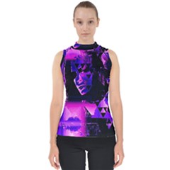 Counting Coup Ultraviolet Mock Neck Shell Top