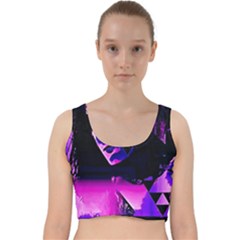 Counting Coup Ultraviolet Velvet Racer Back Crop Top