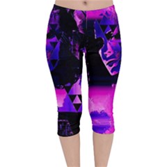 Counting Coup Ultraviolet Velvet Capri Leggings 