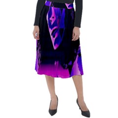 Counting Coup Ultraviolet Classic Velour Midi Skirt 