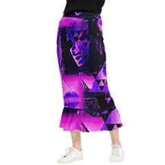 Counting Coup Ultraviolet Maxi Fishtail Chiffon Skirt