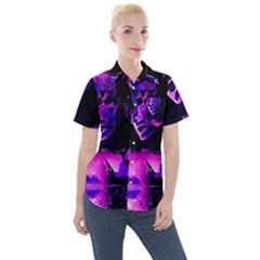 Counting Coup Ultraviolet Women s Short Sleeve Pocket Shirt