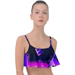 Counting Coup Ultraviolet Frill Bikini Top