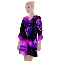 Counting Coup Ultraviolet Open Neck Shift Dress