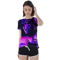 Counting Coup Ultraviolet Short Sleeve Open Back T-shirt