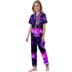 Counting Coup Ultraviolet Kids  Satin Short Sleeve Pajamas Set