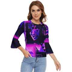 Counting Coup Ultraviolet Bell Sleeve Top