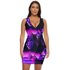 Counting Coup Ultraviolet Draped Bodycon Dress