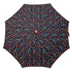 Vintage Style Christmas Decoration Pattern Motif Straight Umbrellas