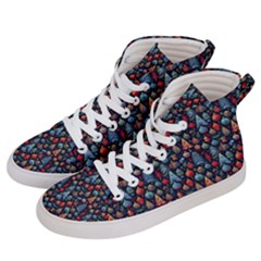 Vintage Style Christmas Decoration Pattern Motif Women s Hi-top Skate Sneakers