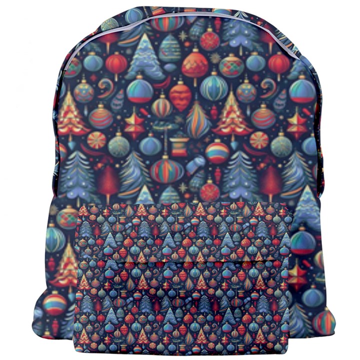 Vintage Style Christmas Decoration Pattern Motif Giant Full Print Backpack