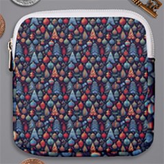 Vintage Style Christmas Decoration Pattern Motif Mini Square Pouch