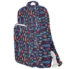 Vintage Style Christmas Decoration Pattern Motif Double Compartment Backpack