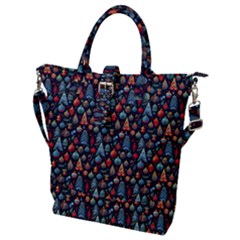 Vintage Style Christmas Decoration Pattern Motif Buckle Top Tote Bag