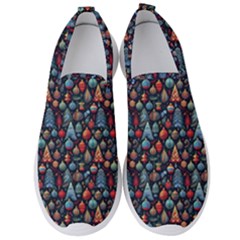 Vintage Style Christmas Decoration Pattern Motif Men s Slip On Sneakers