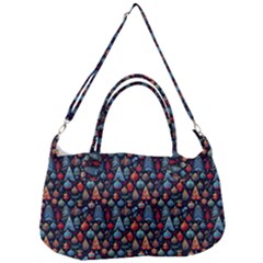 Vintage Style Christmas Decoration Pattern Motif Removable Strap Handbag