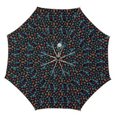 Vintage Style Christmas Decoration Pattern Motif Automatic Folding Umbrella With Case (medium) by dflcprintsclothing