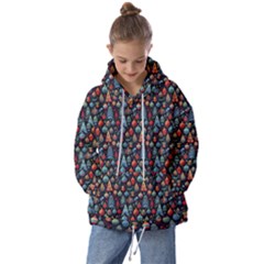 Vintage Style Christmas Decoration Pattern Motif Kids  Oversized Hoodie