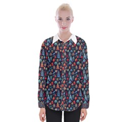 Vintage Style Christmas Decoration Pattern Motif Wb Womens Long Sleeve Shirt