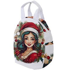 Young Woman With Santa Claus Clothes Isolated Illustration Wb Travel Backpack by dflcprintsclothing