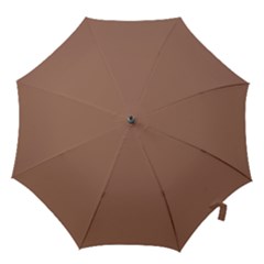 Mocha Mousse Hex Code #a47864 Hook Handle Umbrellas (large) by dressshop