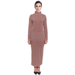 Mocha Mousse Hex Code #a47864 Turtleneck Maxi Dress by dressshop