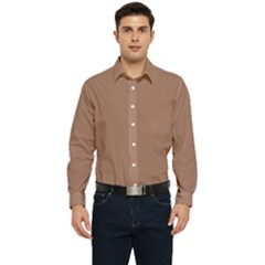 Mocha Mousse Hex Code #a47864 Men s Long Sleeve Shirt by dressshop