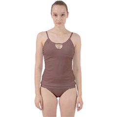 Mocha Mousse Hex Code #a47864 Cut Out Top Tankini Set by dressshop