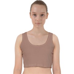 Mocha Mousse Hex Code #a47864 Velvet Racer Back Crop Top by dressshop