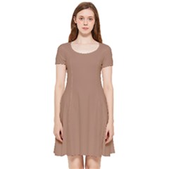 Mocha Mousse Hex Code #a47864 Inside Out Cap Sleeve Dress by dressshop