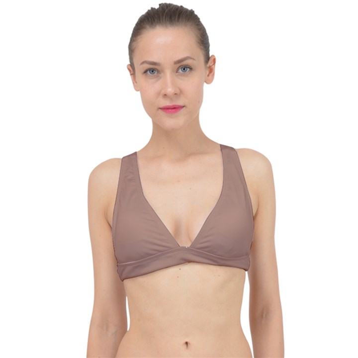 Mocha Mousse Hex Code #a47864 Classic Banded Bikini Top