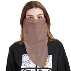 Mocha Mousse Hex Code #a47864 Face Covering Bandana (triangle) by dressshop