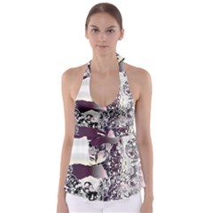 Marina Paper Cut Tie Back Tankini Top