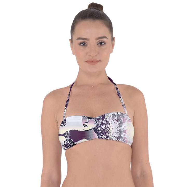 Marina Paper Cut Tie Back Bikini Top