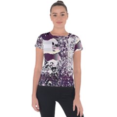 Marina Paper Cut Short Sleeve Sports Top 