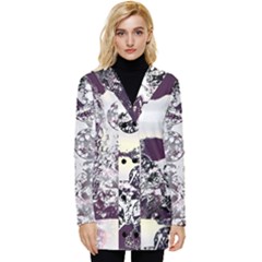 Marina Paper Cut Button Up Hooded Coat 