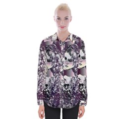 Marina Paper Cut Womens Long Sleeve Shirt