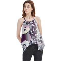 Marina Paper Cut Flowy Camisole Tank Top