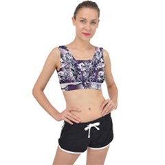 Marina Paper Cut V-back Sports Bra