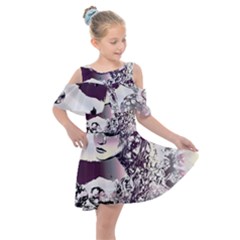 Marina Paper Cut Kids  Shoulder Cutout Chiffon Dress