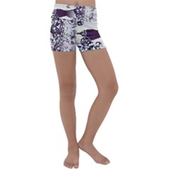 Marina Paper Cut Kids  Lightweight Velour Yoga Shorts