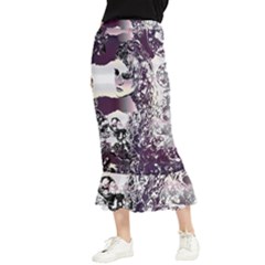 Marina Paper Cut Maxi Fishtail Chiffon Skirt